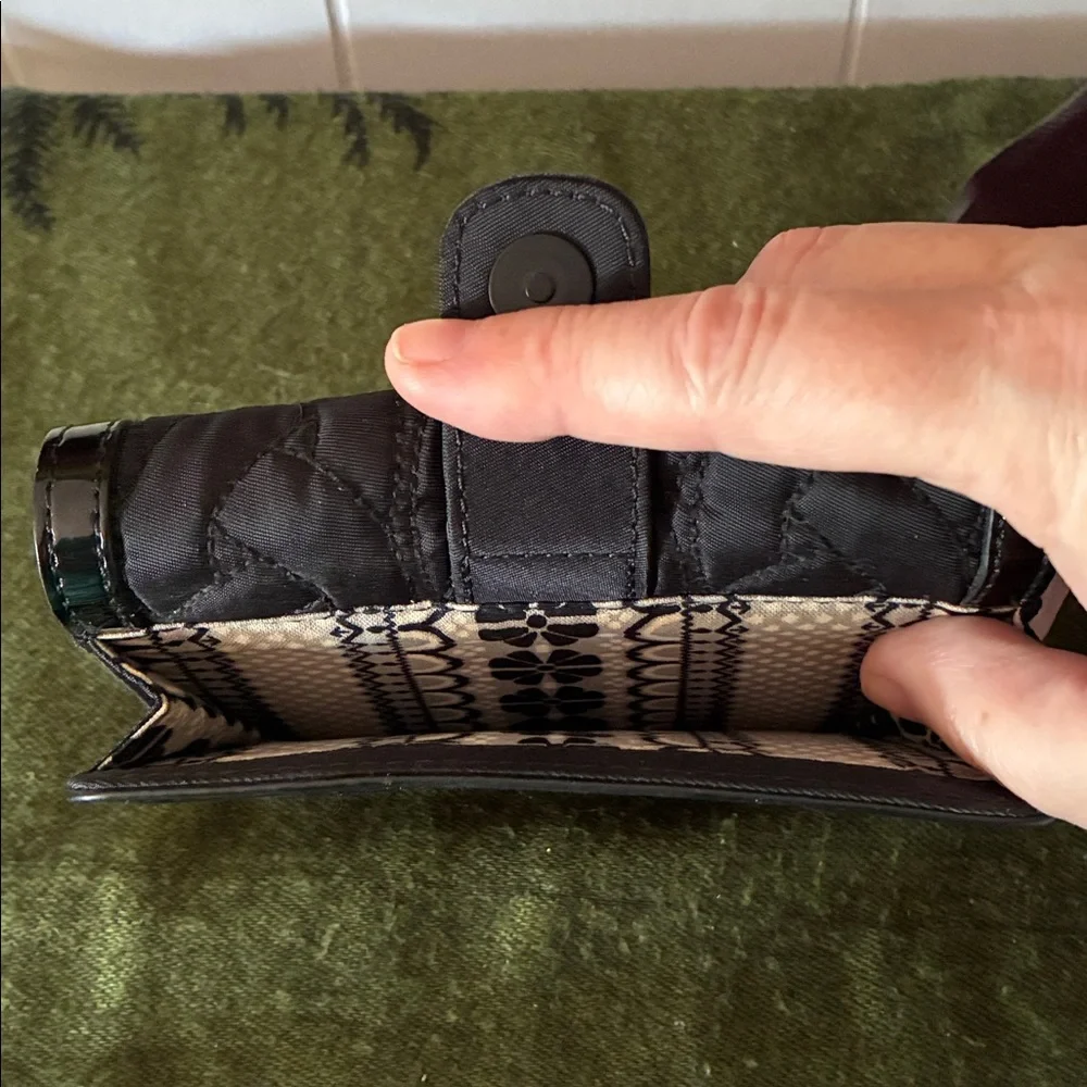 Vera Bradley Black Quilted Wristlet Wallet